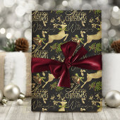 Frohe Weihnachtswrapping Paper Elegant Reindeer Geschenkpapier