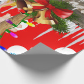 Frohe Weihnachtswrapping Paper Elf Geschenkpapier (Ecke)