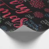 Frohe Weihnachtswrapping Paper Geschenkpapier (Ecke)