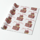 Frohe Weihnachtswrapping Paper Geschenkpapier (Ungerollt)