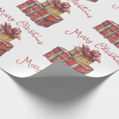 Frohe Weihnachtswrapping Paper Geschenkpapier (Ecke)