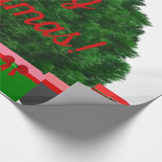 Frohe Weihnachtswrapping Paper Geschenkpapier (Ecke)