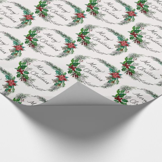 Frohe Weihnachtswrapping Paper Geschenkpapier (Ecke)