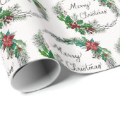 Frohe Weihnachtswrapping Paper Geschenkpapier (Rolleneckpunkt)