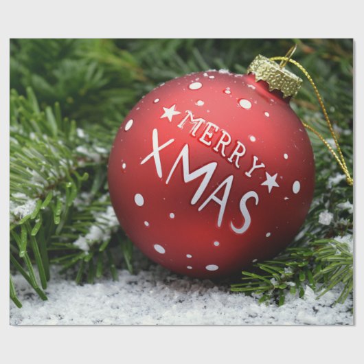 Frohe Weihnachtswrapping Paper Geschenkpapier (Flach)