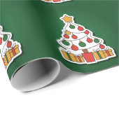 Frohe Weihnachtswrapping Paper Geschenkpapier (Rolleneckpunkt)