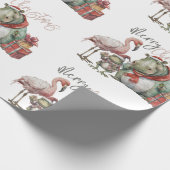 Frohe Weihnachtswrapping Paper Geschenkpapier (Ecke)