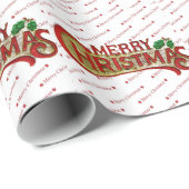 Frohe Weihnachtswrapping Paper Geschenkpapier (Rolleneckpunkt)