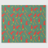 Frohe Weihnachtswrapping Paper Geschenkpapier (Flach)