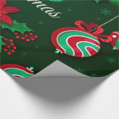 Frohe Weihnachtswrapping Paper Geschenkpapier (Ecke)