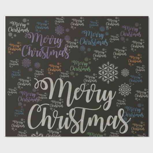 Frohe Weihnachtswrapping Paper Geschenkpapier (Flach)