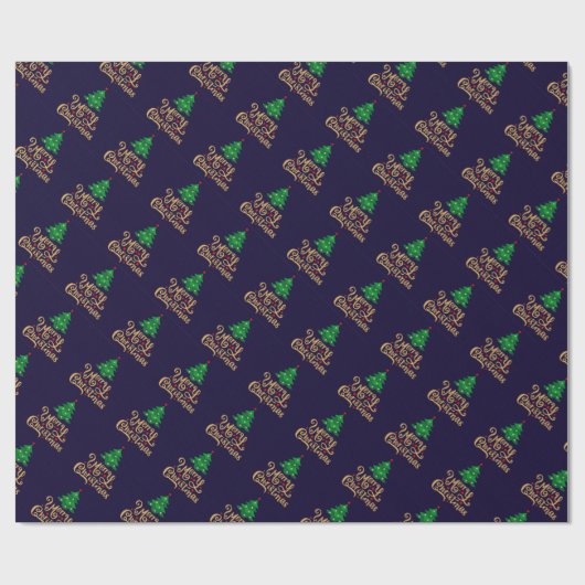 Frohe Weihnachtswrapping Paper Geschenkpapier (Flach)