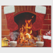 Frohe Weihnachtswrapping Paper Geschenkpapier (Flach)