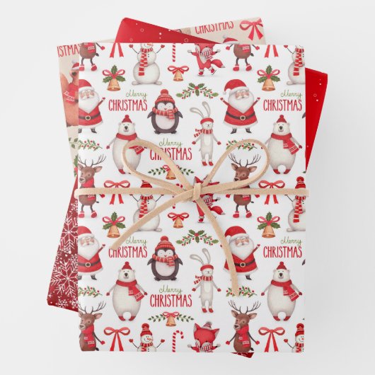 Frohe Weihnachtswrapping Paper Geschenkpapier Set (Beispiel)