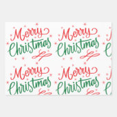 Frohe Weihnachtswrapping Paper Geschenkpapier Set (Vorderseite 2)