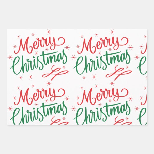 Frohe Weihnachtswrapping Paper Geschenkpapier Set (Vorderseite 2)