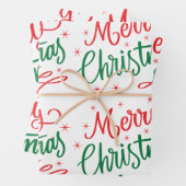 Frohe Weihnachtswrapping Paper Geschenkpapier Set (Beispiel)
