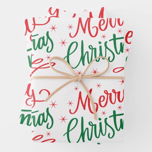 Frohe Weihnachtswrapping Paper Geschenkpapier Set (Beispiel)