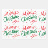 Frohe Weihnachtswrapping Paper Geschenkpapier Set (Vorderseite)