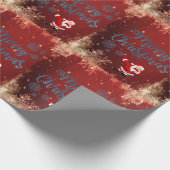 Frohe Weihnachtswrapping Paper Santa Geschenkpapier (Ecke)