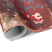 Frohe Weihnachtswrapping Paper Santa Geschenkpapier (Rolleneckpunkt)