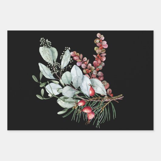 Frohe Weihnachtswrapping Paper Sheets Geschenkpapier Set (Vorderseite 3)