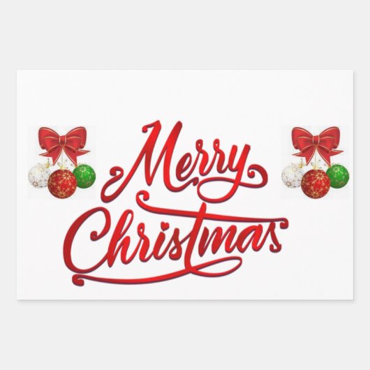 Frohe Weihnachtswrapping Paper Sheets Geschenkpapier Set (Vorderseite 2)