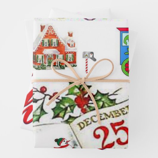 Frohe Weihnachtswrapping Paper Sheets Geschenkpapier Set (Beispiel)