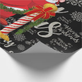 Frohe Weihnachtswrapping Papier Elf Santa Geschenkpapier (Ecke)