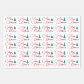 Frohe Weihnachtswrapping Papier Flachblatt Set von (Vorderseite)