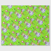 Frohe Weihnachtswrapping Papier Jesus Santa Santa Geschenkpapier (Flach)