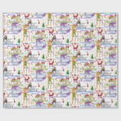 Frohe Weihnachtswrapping Papier Jesus Santa Santa Geschenkpapier (Flach)
