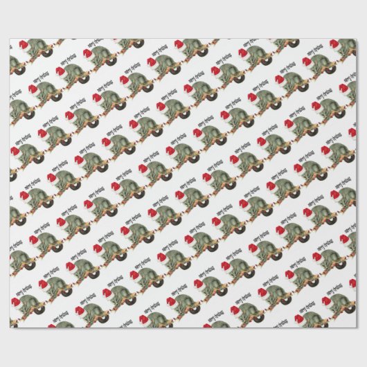 Frohe Weihnachtswrapping Papier Possum Geschenkpapier (Flach)