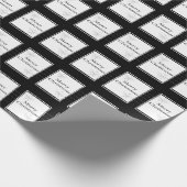 Frohe Weihnachtswrapping Papier Schwarz & Weiß Geschenkpapier (Ecke)