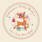 Frohe Weihnachtswünsche Aufkleber (Vorderseite)