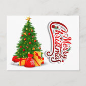 Frohe Weihnachtswünsche: Eine fröhliche Feier Postkarte (Vorderseite)