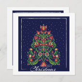 Frohe Weihnachtswünsche Einladung (Vorne/Hinten)