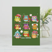 Frohe Weihnachtswünsche Feiertagskarte (Stehend Vorderseite)