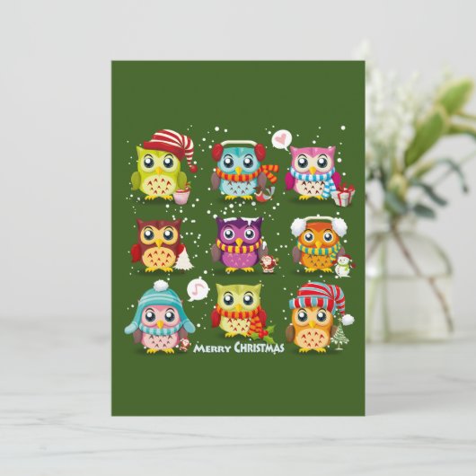 Frohe Weihnachtswünsche Feiertagskarte (Stehend Vorderseite)