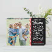 Frohe Weihnachtswünsche Feiertagskarte (Stehend Vorderseite)