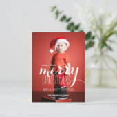 Frohe Weihnachtswünsche | Feiertagspostkarte (Stehend Vorderseite)