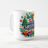 Frohe Weihnachtswünsche Kaffeetasse (Vorderseite Links)