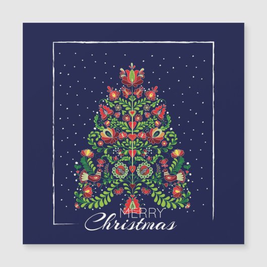 Frohe Weihnachtswünsche Magneteinladung (Vorderseite)