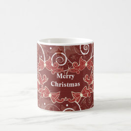 Frohe Weihnachtswünsche mit Bögen und Sternen Kaffeetasse