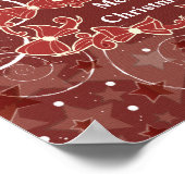 Frohe Weihnachtswünsche mit Bögen und Sternen Poster (Ecke)