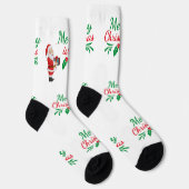 Frohe Weihnachtswünsche Printed Premium Crew Socken (Rechts)
