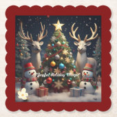 "Frohe Weihnachtswünsche" Untersetzer (Vorderseite)