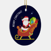 Frohe Weihnachtswünsche von Santa Keramik Ornament (Rechts)