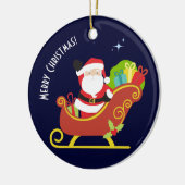 Frohe Weihnachtswünsche von Santa Keramik Ornament (Links)