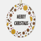 Frohe Weihnachtswürze Esssternanis Keramik Ornament (Links)